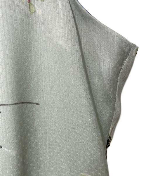 FRAY ID（フレイ アイディー）FRAY ID (フレイ アイディー) リボンディテールフローラルワンピース グリーンの古着・服飾アイテム