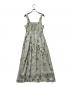 FRAY ID (フレイ アイディー) リボンディテールフローラルワンピース グリーン：7000円