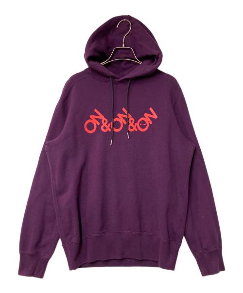 sacai（サカイ）sacai (サカイ) On＆On＆On Print Hoodie パープル サイズ:1の古着・服飾アイテム
