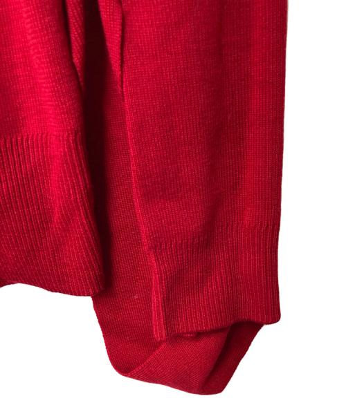 IRENE（アイレネ）IRENE (アイレネ) ウール 変形ニットプルオーバー レッド サイズ:36の古着・服飾アイテム