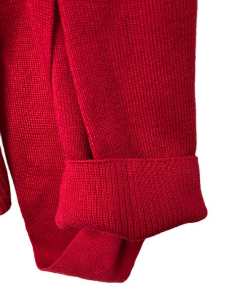 IRENE（アイレネ）IRENE (アイレネ) ウール 変形ニットプルオーバー レッド サイズ:36の古着・服飾アイテム