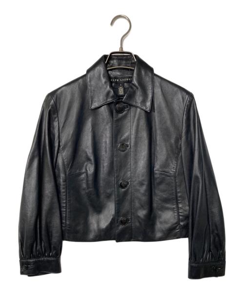 RALPH LAUREN（ラルフローレン）RALPH LAUREN (ラルフローレン) レザージャケット ブラック サイズ:4の古着・服飾アイテム