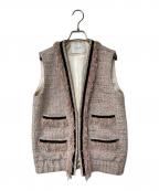 BEAUVETボーヴェット）の古着「ツイードベスト」｜ピンク