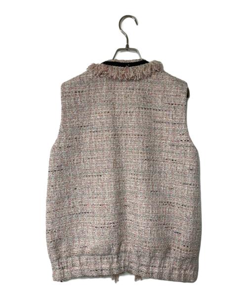 BEAUVET（ボーヴェット）BEAUVET (ボーヴェット) ツイードベスト ピンク サイズ:1の古着・服飾アイテム