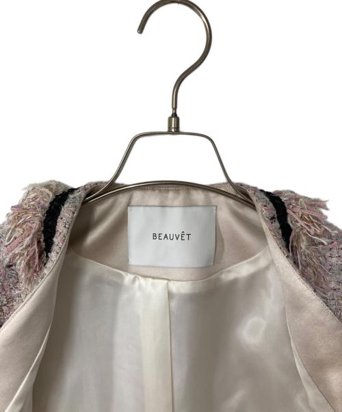 BEAUVET（ボーヴェット）BEAUVET (ボーヴェット) ツイードベスト ピンク サイズ:1の古着・服飾アイテム
