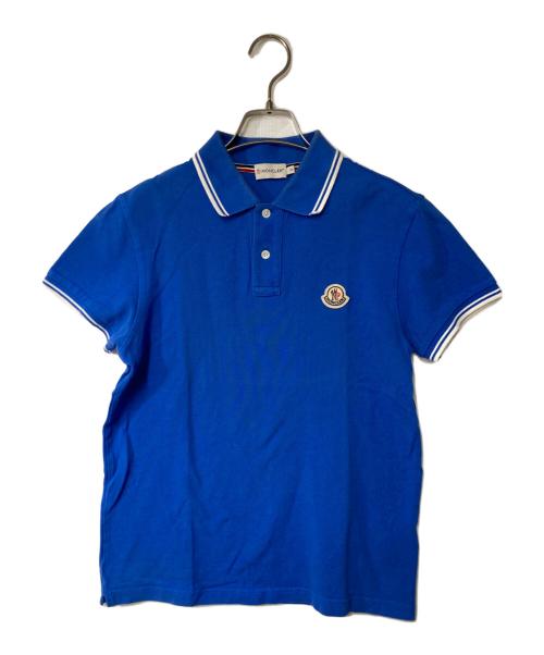 MONCLER（モンクレール）MONCLER (モンクレール) ポロシャツ ブルー サイズ:Sの古着・服飾アイテム