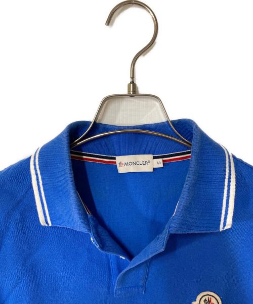 MONCLER（モンクレール）MONCLER (モンクレール) ポロシャツ ブルー サイズ:Sの古着・服飾アイテム