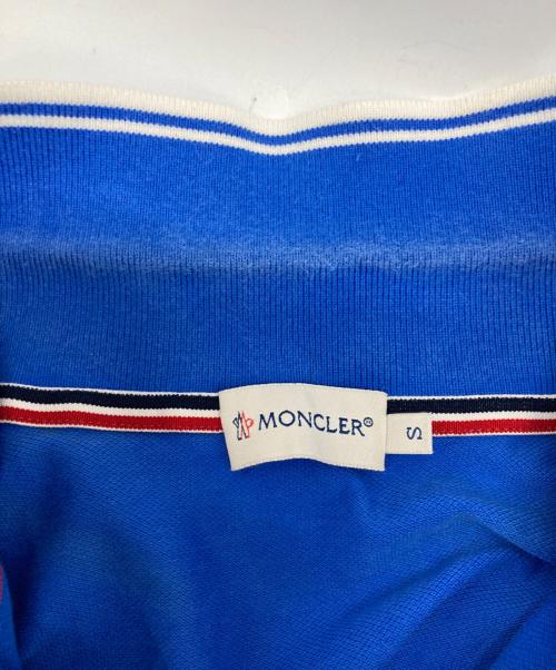 MONCLER（モンクレール）MONCLER (モンクレール) ポロシャツ ブルー サイズ:Sの古着・服飾アイテム