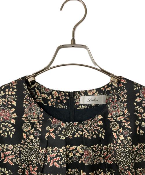 Leilian（レリアン）Leilian (レリアン) 長袖ワンピース ブラック×ベージュ サイズ:SIZE 13の古着・服飾アイテム