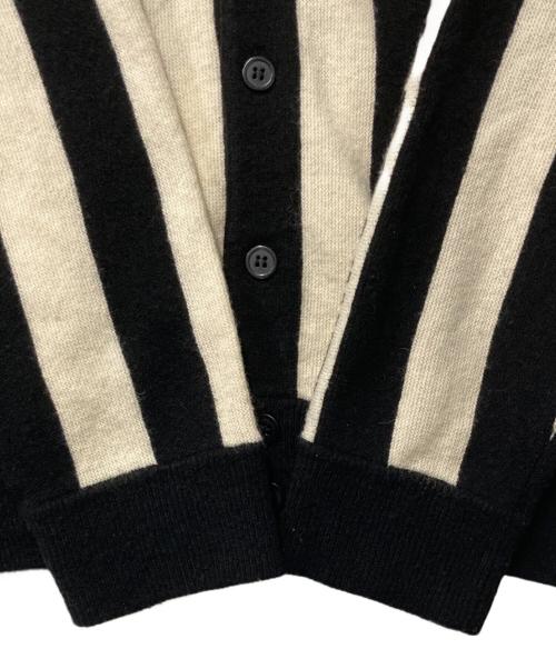 SUPREME（シュプリーム）Supreme (シュプリーム) LACOSTE LIVE (ラコステライブ) Stripe Cardigan ホワイト×ブラック サイズ:Sの古着・服飾アイテム