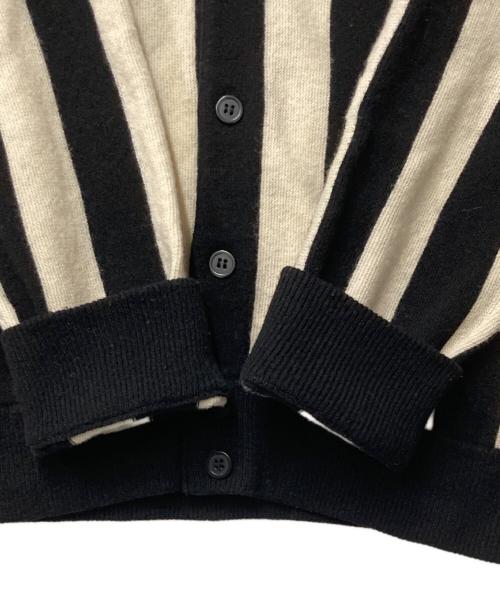 SUPREME（シュプリーム）Supreme (シュプリーム) LACOSTE LIVE (ラコステライブ) Stripe Cardigan ホワイト×ブラック サイズ:Sの古着・服飾アイテム