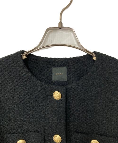 Spick and Span（スピック＆スパン）Spick and Span (スピック＆スパン) ループヤーンツイードジャケット ブラック サイズ:38の古着・服飾アイテム