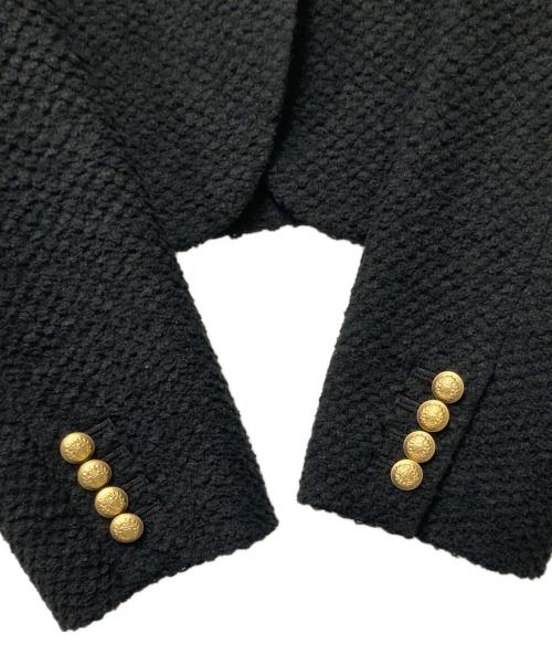 Spick and Span（スピック＆スパン）Spick and Span (スピック＆スパン) ループヤーンツイードジャケット ブラック サイズ:38の古着・服飾アイテム