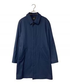 中古・古着通販】PRADA (プラダ) ステンカラーコート ネイビー サイズ