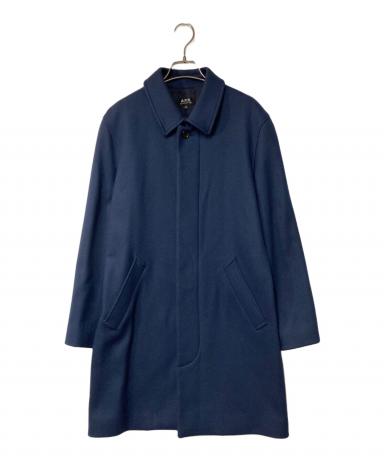 美品 A.P.C. ウール ステンカラーコート ネイビー XS アーペーセー 3057001882446178_01_1513w.jpeg