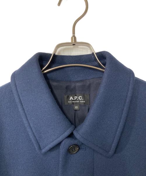 A.P.C.（アーペーセー）A.P.C. (アーペーセー) ステンカラーコート ネイビー サイズ:XSの古着・服飾アイテム