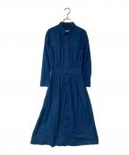 harrissハリス）の古着「シャツワンピース」｜ブルー
