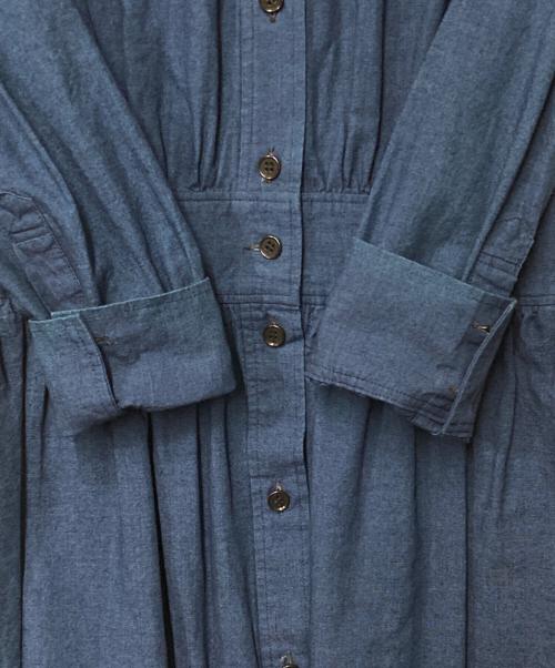 harriss（ハリス）Harriss (ハリス) シャツワンピース ブルー サイズ:38 未使用品の古着・服飾アイテム