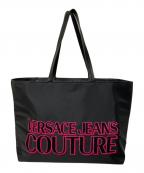 VERSACE JEANS COUTUREヴェルサーチ ジーンズクチュール）の古着「ロゴトートバッグ」｜ブラック