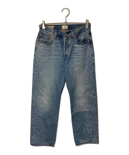 LEVI'S（リーバイス）LEVI'S (リーバイス) BEYONCE (ビヨンセ) 501 ラインストーンデニムパンツ インディゴ サイズ:W26(実寸参照)の古着・服飾アイテム