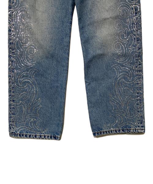 LEVI'S（リーバイス）LEVI'S (リーバイス) BEYONCE (ビヨンセ) 501 ラインストーンデニムパンツ インディゴ サイズ:W26(実寸参照)の古着・服飾アイテム