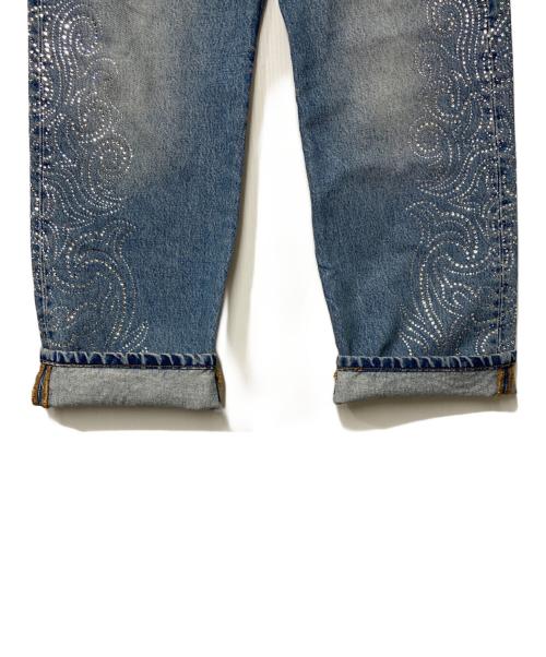 LEVI'S（リーバイス）LEVI'S (リーバイス) BEYONCE (ビヨンセ) 501 ラインストーンデニムパンツ インディゴ サイズ:W26(実寸参照)の古着・服飾アイテム