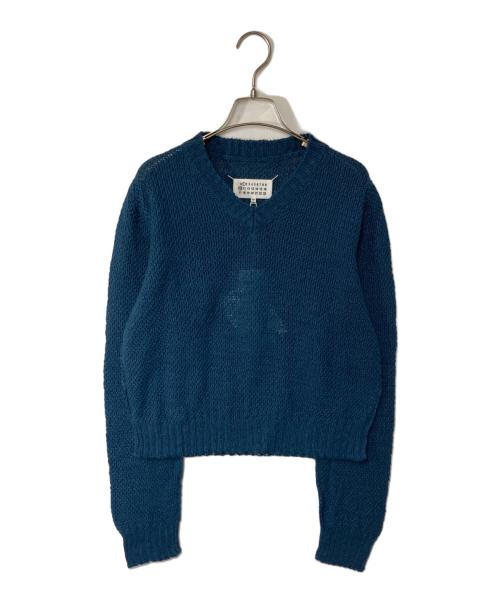 Maison Margiela（メゾンマルジェラ）Maison Margiela (メゾンマルジェラ) Boucle ニット ブルー サイズ:Ｍ 未使用品の古着・服飾アイテム