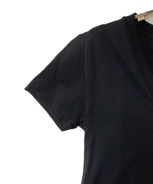 MM6 Maison Margiela（エムエムシックスメゾンマルジェラ）MM6 Maison Margiela (エムエムシックスメゾンマルジェラ) VネックTシャツ ブラック サイズ:Sの古着・服飾アイテム