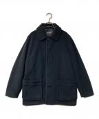 PAPAS PLUSパパスプラス）の古着「ポーラテックヘビーボアフリースハーフコート」｜ネイビー