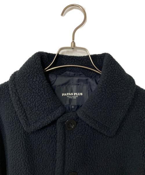 PAPAS PLUS（パパスプラス）PAPAS PLUS (パパスプラス) ポーラテックヘビーボアフリースハーフコート ネイビー サイズ:Sの古着・服飾アイテム
