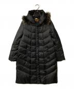 BALMAINバルマン）の古着「ラクーンファーフーデットダウンコート」｜ブラック