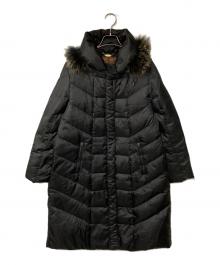BALMAIN（バルマン）の古着「ラクーンファーフーデットダウンコート」｜ブラック