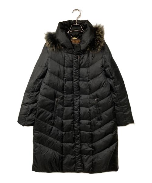BALMAIN（バルマン）BALMAIN (バルマン) ラクーンファーフーデットダウンコート ブラック サイズ:Lの古着・服飾アイテム