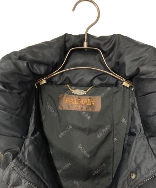 BALMAIN（バルマン）BALMAIN (バルマン) ラクーンファーフーデットダウンコート ブラック サイズ:Lの古着・服飾アイテム