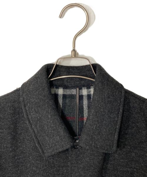 BURBERRY LONDON（バーバリーロンドン）BURBERRY LONDON (バーバリーロンドン) 裏チェックウールステンカラーコート グレー サイズ:4の古着・服飾アイテム