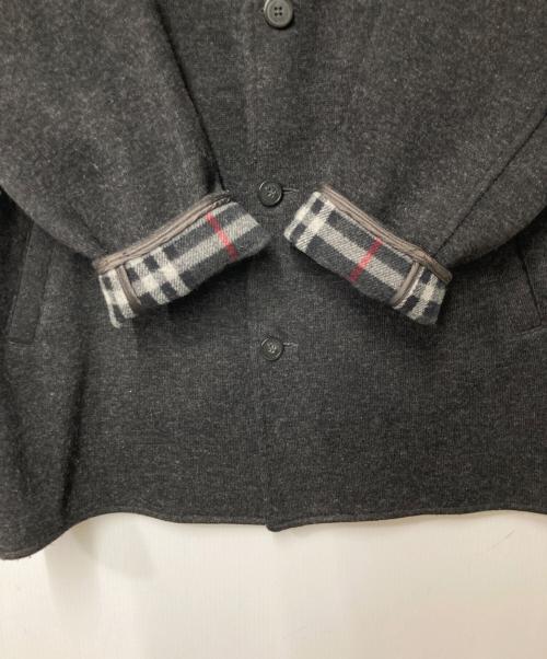 BURBERRY LONDON（バーバリーロンドン）BURBERRY LONDON (バーバリーロンドン) 裏チェックウールステンカラーコート グレー サイズ:4の古着・服飾アイテム