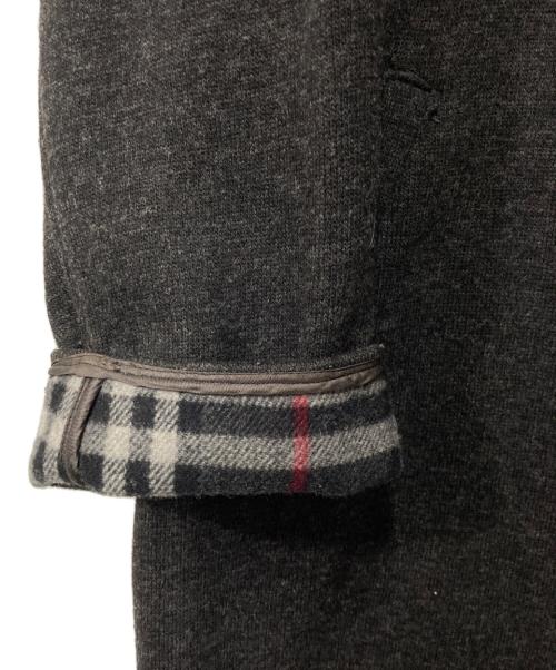 BURBERRY LONDON（バーバリーロンドン）BURBERRY LONDON (バーバリーロンドン) 裏チェックウールステンカラーコート グレー サイズ:4の古着・服飾アイテム