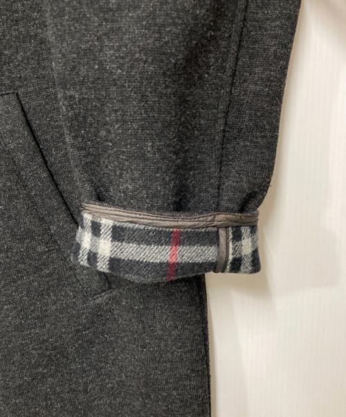BURBERRY LONDON（バーバリーロンドン）BURBERRY LONDON (バーバリーロンドン) 裏チェックウールステンカラーコート グレー サイズ:4の古着・服飾アイテム