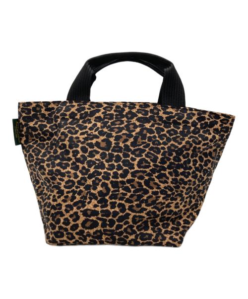 Herve Chapelier（エルベシャプリエ）Herve Chapelier (エルベシャプリエ) レオパード柄ナイロン舟型トート ブラウン×ブラックの古着・服飾アイテム