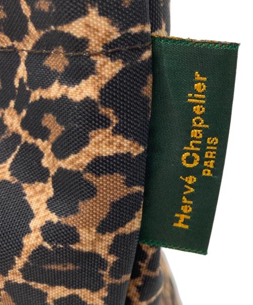 Herve Chapelier（エルベシャプリエ）Herve Chapelier (エルベシャプリエ) レオパード柄ナイロン舟型トート ブラウン×ブラックの古着・服飾アイテム