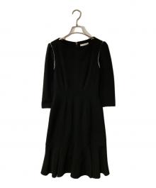 CELFORD（セルフォード）の古着「レース切替ワンピース」｜ブラック