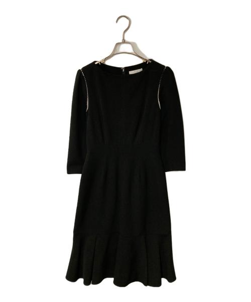 CELFORD（セルフォード）CELFORD (セルフォード) レース切替ワンピース ブラック サイズ:36の古着・服飾アイテム