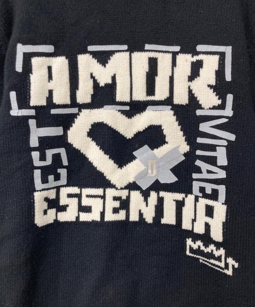DOLCE & GABBANA（ドルチェ＆ガッバーナ）DOLCE & GABBANA (ドルチェ＆ガッバーナ) Amor Est Essentia Vintage グラフィックニット ブラック サイズ:44の古着・服飾アイテム