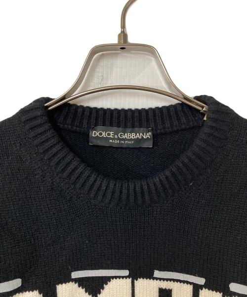 DOLCE & GABBANA（ドルチェ＆ガッバーナ）DOLCE & GABBANA (ドルチェ＆ガッバーナ) Amor Est Essentia Vintage グラフィックニット ブラック サイズ:44の古着・服飾アイテム