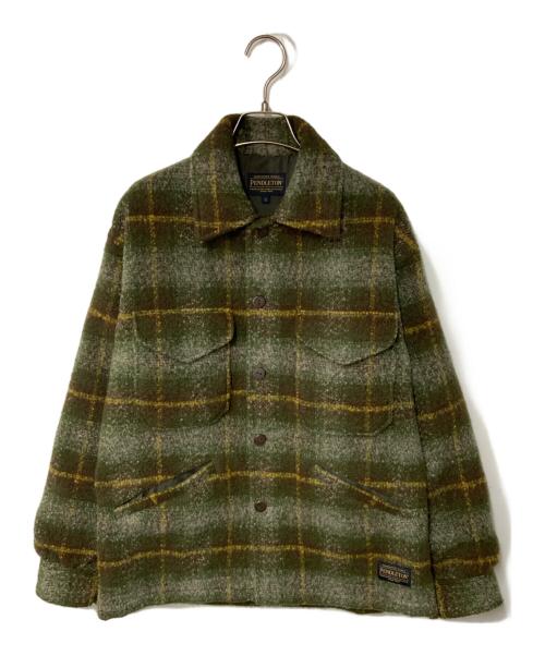 PENDLETON（ペンドルトン）PENDLETON (ペンドルトン) BEAMS (ビームス) 別注 CPO JACKET グリーン サイズ:Sの古着・服飾アイテム