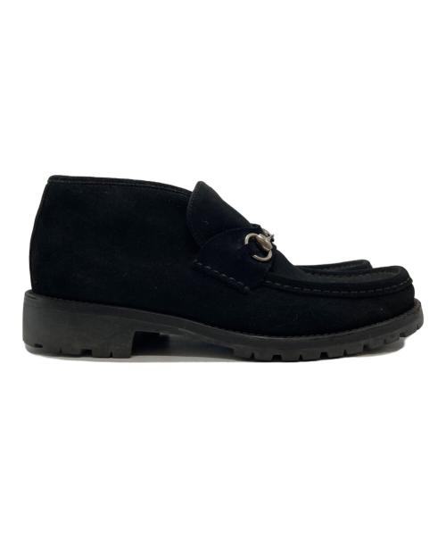 GUCCI（グッチ）GUCCI (グッチ) スエードホースビットチャッカブーツ ブラック サイズ:8の古着・服飾アイテム