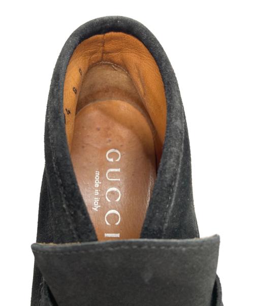 GUCCI（グッチ）GUCCI (グッチ) スエードホースビットチャッカブーツ ブラック サイズ:8の古着・服飾アイテム