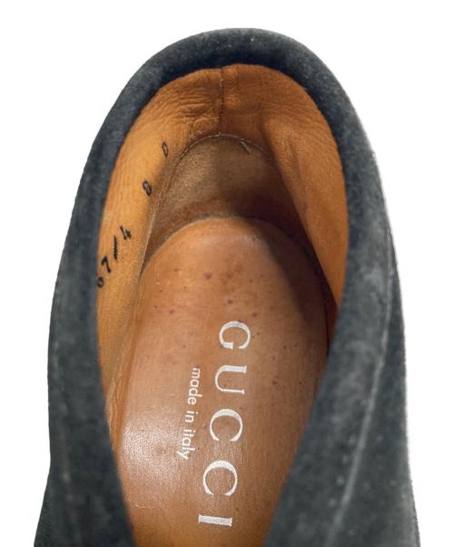 GUCCI（グッチ）GUCCI (グッチ) スエードホースビットチャッカブーツ ブラック サイズ:8の古着・服飾アイテム