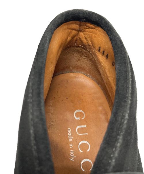 GUCCI（グッチ）GUCCI (グッチ) スエードホースビットチャッカブーツ ブラック サイズ:8の古着・服飾アイテム