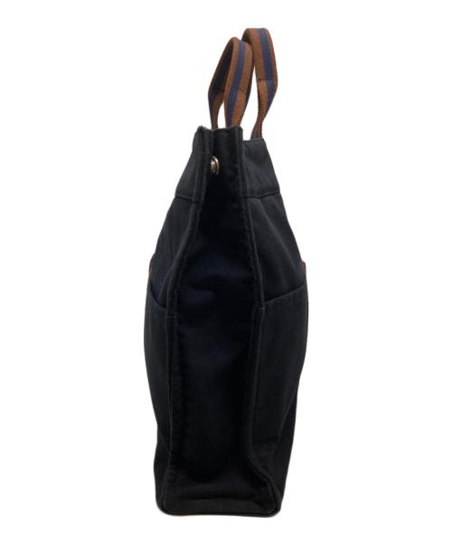 HERMES（エルメス）HERMES (エルメス) フールトゥ キャンバストートバッグ ネイビー×ブラウン サイズ:-の古着・服飾アイテム